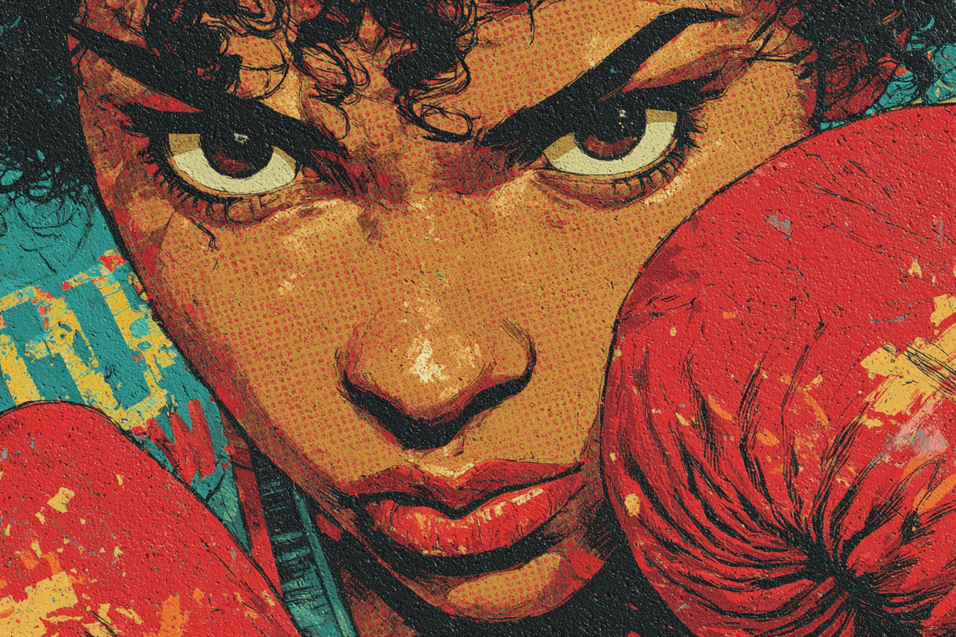 Comic Book Series Of Paintings With