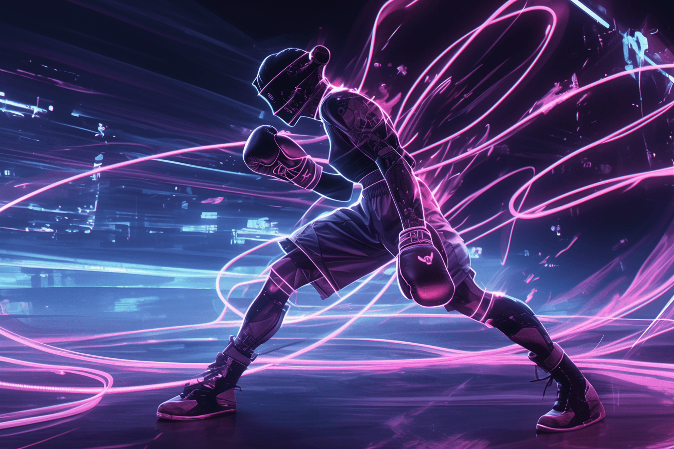 Boxer In Neon Electric Stance Akira
