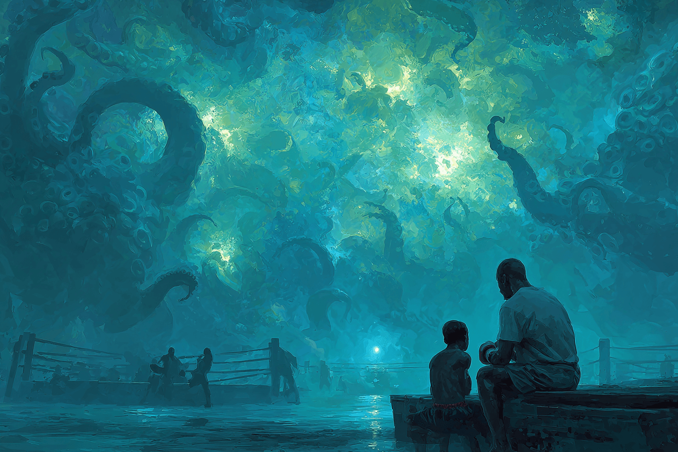 Cosmic Horror Painting Of White Veteran