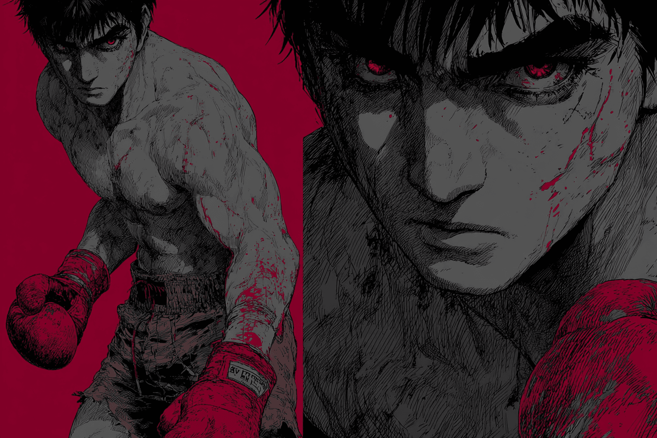 Dark Manga Style Boxer Transformation Seasoned